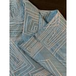 White & Warren Turquoise‎ Embroidered Geometric Skirt Womens 8 Office Church Blue Photo 5