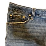 Seven7  Women Blue Denim Frayed Hem Cutoff Shorts Size 14-16 Photo 2