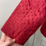 Talbots Vintage‎  women’s red polka dotted collared full zip padded jacket XL Photo 1