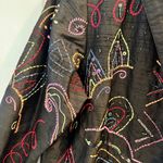 Yak Magik 100% Silk Embroidered Beaded Jacket Boho Festival Black L Y2K Size L Photo 1