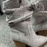 Very G  Women's Beige Studded Mid-Calf Western Boots Size 9.5M​ Photo 1