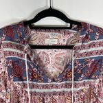 Lucky Brand ‎ Boho Peasant Top Size S Paisley Tassel Hippie Beach Vacation Boho Photo 1
