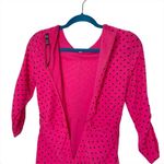 ZARA  Trafaluc Bright Pink Polka Dot Ruched Asymmetrical Dress Photo 10