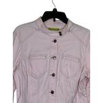 Sigrid Olsen Women's Jacket 5 Buttons Stretch Crop Hi-Neck Denim Pink 14 Photo 1