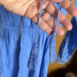 Revolve  The Jetset Diaries Blue Embroidered Long Sleeve Dress Size Small Photo 5