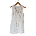 Abercrombie & Fitch vest button up dress in off white Photo 5