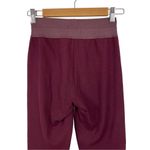 Paige  Paloma Genuine Leather Panel Paloma Leggings Pants Burgundy Small Photo 7