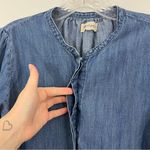 Madewell Denim Tie Sleeve Shirt Size Small Blue Buttondown Photo 7