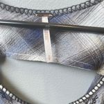 Free People India Gauze Marina Cream Blue Hi-Low Embroidered Dress Size Small Photo 4