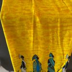 Yellow Swim suite cover up with Tribal print size xl Photo 7