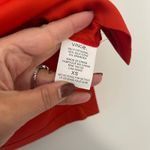 Vince Silk Blend Short Sleeve Boat Neck Top Orange Red Size XS Minimalist Blouse Photo 4