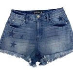 Lord & Taylor Desing Lab High waisted Frayed hem Denim Jean Shorts Beach Size 26 Blue Photo 0