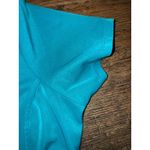 HH WORKS by Healing Hands Teal Scrub Top Short Sleeve Med "Cheers Healing Angel" Blue Photo 3