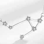 925 Silver Libra Zodiac Necklace & Adjustable Ring Photo 0