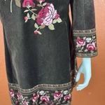 NYGARD COLLECTION Embroidered Floral Velvet Coat Jacket Womens Size 14. B25 Brown Photo 6