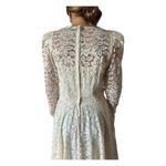 Vintage Cachet by Bari Protas Cream Lace long sleeve circle skirt dress size S Photo 6