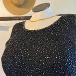 JMB Vintage Black Hand Beaded Sequin Sleeveless Knee Length Dress Size Large Photo 6
