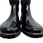 Michael Kors Womens Dani Rain Boots 11 Black Ankle Rhinestone Embellish Pull On Photo 5