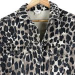 Bibi Leopard Print Shacket Womens S Brown Black Denim Oversized Boho Western Photo 3