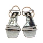 Badgley Mischka  Unity Wedge Heels Womens Silver Embellished Strappy Sandals 10‎ Photo 2