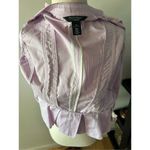 White House | Black Market  Elle Twill Jacket Cropped Lilac Size 4p Photo 3