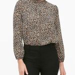 J.Crew Leopard Smocked Shirt, Color Tiber Leopard Black Khaki, Size XS, NWT Photo 0