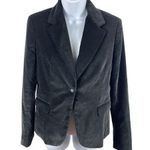 Tahari Size 8 Black Velvet Fitted Long Sleeve One Button Blazer Photo 0