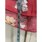 Fred David  Red/Multi Floral‎ Blouse V Neck Sleeveless Size XXL High/Low Photo 2