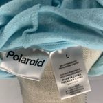 Polaroid Mountain Graphic Light Aqua Blue Be Original Hoodie Size Large … Photo 12