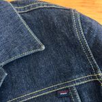 Vintage 90s Tommy Jeans Cropped Denim Jean Jacket Sz: large Blue Photo 1