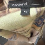 One World Womens Vintage Top French Floral Bell Sleeve Notch Neck Ruffles Medium Photo 6