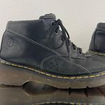 Dr. Martens Vintage Y2K Black Leather 12281 Floral Chunky Platform Ankle Boots Photo 3