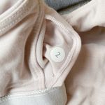 Lululemon  Bra Colorblock Sz 2 Pink Green Gray Pastel Crossback Photo 2