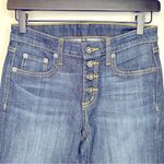 Carmar Flare Jordan Stretch Mid Rise Dark Wash Button Fly Jeans Size 26 Blue Photo 3