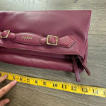 Guess Ladies Handbag Satchel Tote Bag Wine Modern Simplicity Photo 6