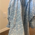 American Eagle  Oversized Chambray Button-Down Shirt – Palm Print – Size Small Photo 7