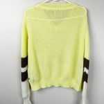 Scotch & Soda Sweater Womens M Linen Mohair Wool Colorblock Sleeves in Citrus Photo 12