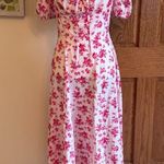 SheIn Women's Pink Floral Puff Sleeve Maxi Dress Milkmaid Style Size S Photo 0