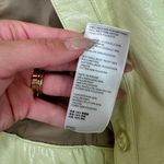 Urban Outfitters Xander Cropped Pale Neon Yellow Vegan Leather Jacket Photo 8
