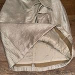 Suzi Chin for Maggy Boutique Asymmetrical Ruffle Cocktail Occasion Gold Dress Size 8 Photo 7