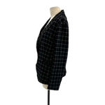 Betabrand  Transcendent Blazer Black‎ Plaid Check Windowpane Size XL Photo 5