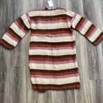 Xirena Browm Striped Cardigan Sweater Small Boho Casual Crochet Neutral Brown Photo 1