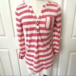 Lucky Brand  red and white striped long sleeved top Photo 9
