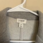 J.Crew 100% Cotton Sweatshirt Blazer Jacket One Button Women's Size 4 Gray NWOT Photo 1