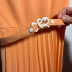 Vintage 70s Miss Shaheen Orange Palazzo Pleated Wide Leg Jumpsuit 6 Disco USA Photo 5