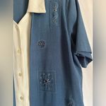 Alfred Dunner Navy Blue Textured 2 Piece Pantsuit Size 14 Photo 5