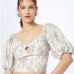Abercrombie & Fitch Floral Puff Sleeve Crop Top Size XS Photo 1