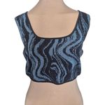 Anthropologie Maeve Sapphire Blue Cropped Marble Vest One Size NWT Photo 1
