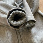 EXPRESS Coat Gray Midi Length Sweater Collar Asymmetrical Classy Medium Photo 7