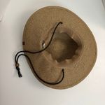 Rei Co-op Rei Hat Straw Wide Brim Braided Leather Strap Tan Brown Sun Travel Beach Unisex Photo 6